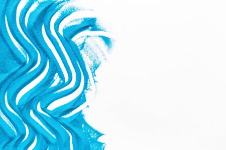 Modern design for blor with blue sand texture on white background top view mockupの写真素材
