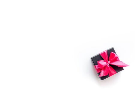 gifts on white background top view mock upの写真素材