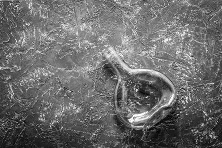 Bottle for recycling on grey background top view.の写真素材