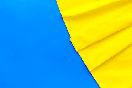 Fabric top view with textile texture, copy spaceの写真素材