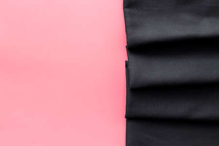 Fabric top view with textile texture, copy spaceの写真素材