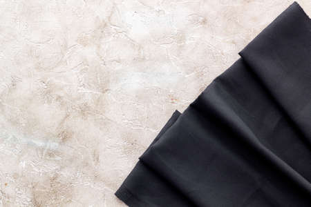 Background fabric texture. Cloth cotton copy space. Top viewの写真素材