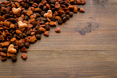 Cat dry food - pet background. Close upの写真素材