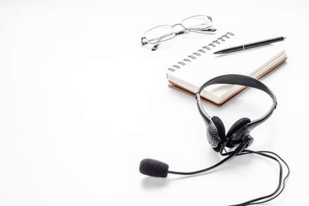 Voip headset for pc call center supportの写真素材