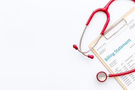 Payment for health care service. Medical billing statementの写真素材