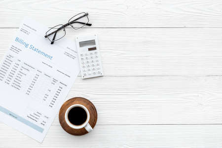 Health care costs and medical billing statement.の写真素材