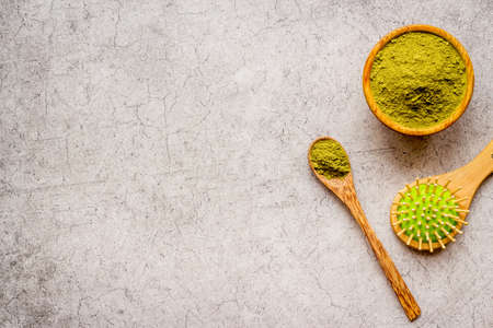 Raw powder of henna for herbal hair dyeingの写真素材
