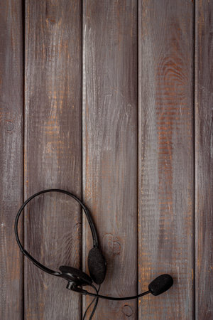 Voip headset for pc call center supportの写真素材