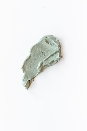 Cosmetic blue clay mask isolated on white backgroundの写真素材
