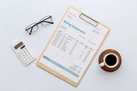 Health care costs and medical billing statement.の写真素材