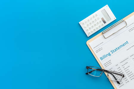 Health care costs and medical billing statement.の写真素材