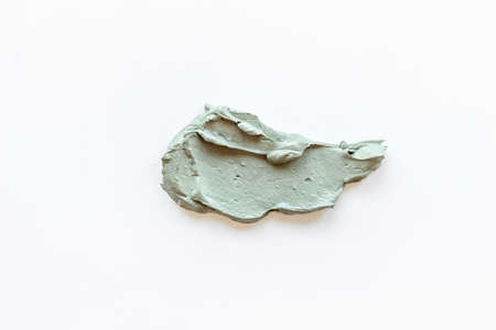 Cosmetic blue clay mask isolated on white backgroundの写真素材