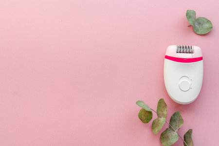 Epilator and eucalyptus leaves for gentle hair removal and depilation