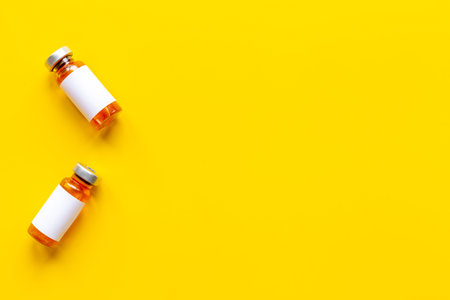 Vaccine vials.  vaccine in bottles. Vaccination concept
