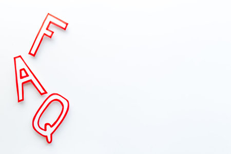 Customer service concept with faq frequently asked questions tex