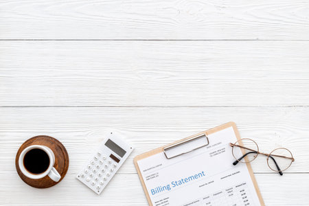 Payment for health care service. Medical billing statement