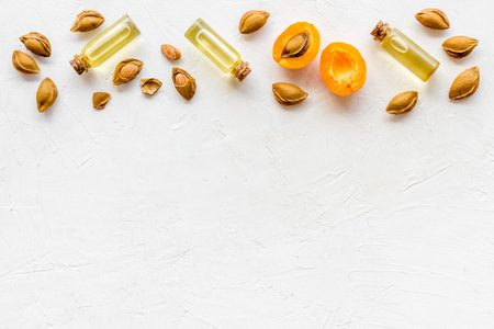 Apricot kernel oil with apricots and dried apricot kernels