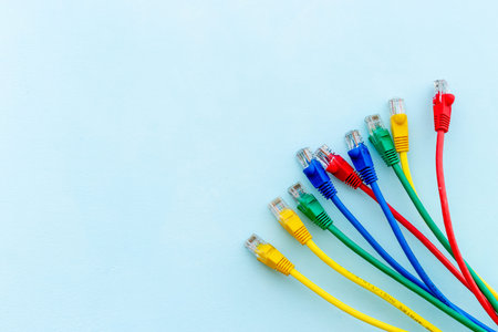 Electric wire and network cables, top view