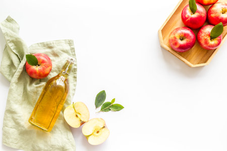 Apple cider vinegar for cooking with red raw apples
