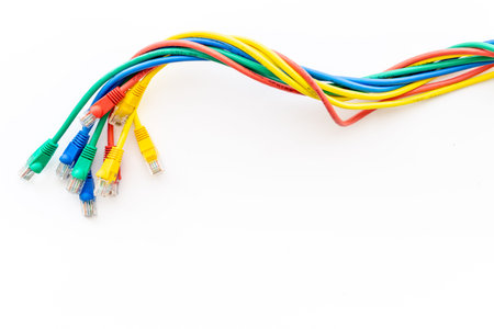 Electric wire and network cables, top view