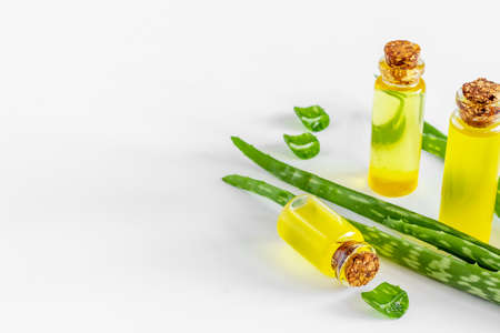 Aloe vera essential oil for herbal medical skin careの写真素材