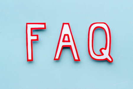 Customer service concept with faq frequently asked questions texの写真素材