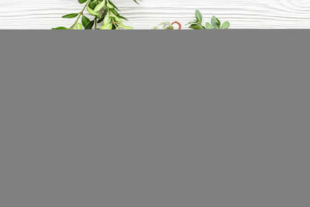 Face massage roller with green leaves for skin care lifting faceの写真素材