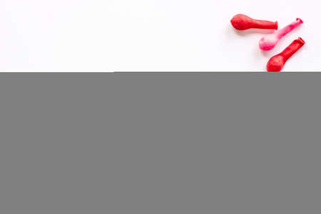 Red event decor flat lay for Valentines Day or birhdayの写真素材