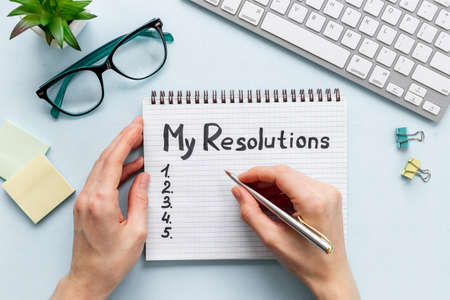 New year goals plan - inspirational and motivating conceptの写真素材