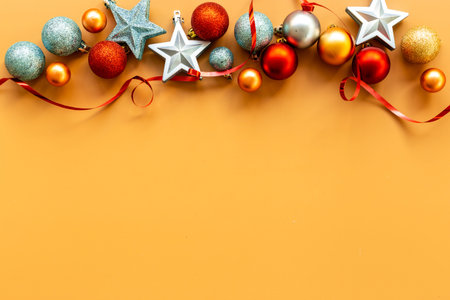 Christmas and New Year frame decor - greeting card banner