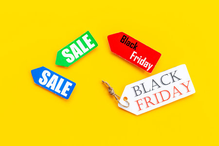 Black friday sale price label. Discount and shopping conceptの写真素材