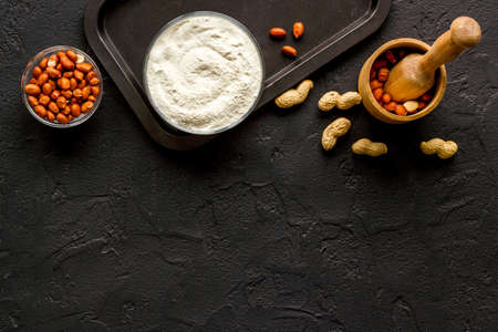 Gluten free peanut flour - for healthy cooking and eatingの写真素材