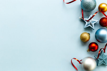 Festive greeting card banner for Merry Christmas and Happy New Year