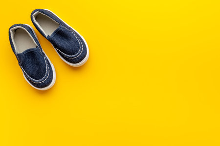 Baby boy newborn blue booties - baby shower party background
