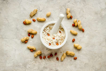 Gluten free peanut flour - for healthy cooking and eatingの写真素材