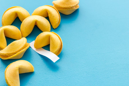 A lot of Chinese New Year fortune cookies. Chinese New Year backgroundの写真素材