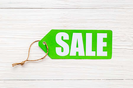 Discount shopping day - sale or price tag label top viewの写真素材