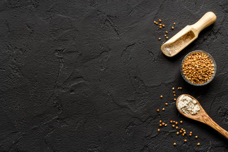 Gluten free buckwheat flour - for healthy cooking and bakingの写真素材