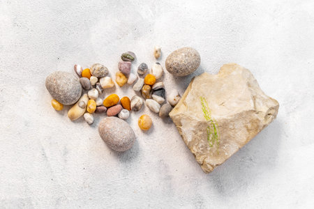Set of natural mineral stones. Rocks background