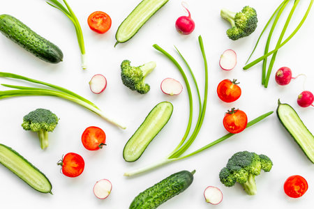 Set of vegetables - cooking ingredients background