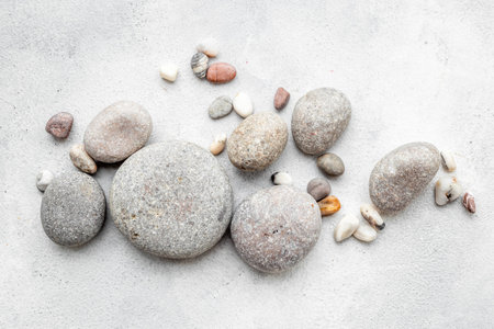 Set of natural mineral stones. Rocks backgroundの写真素材