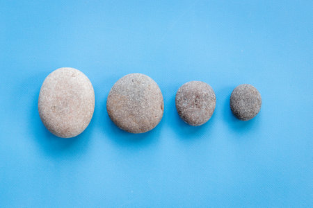 Spa massage gray stones. Beauty treatment backgroundの写真素材
