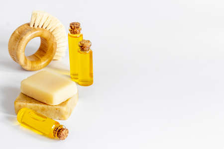 Zero waste accessories for massage and bath, spa productsの写真素材