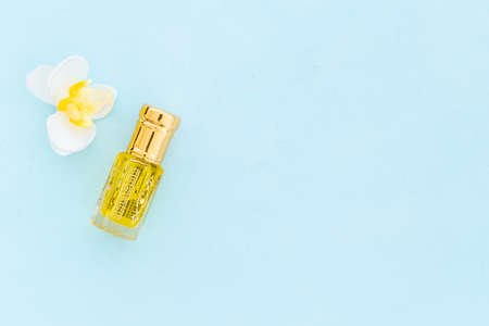 Close up of Arabian perfume - essential oil in bottleの写真素材
