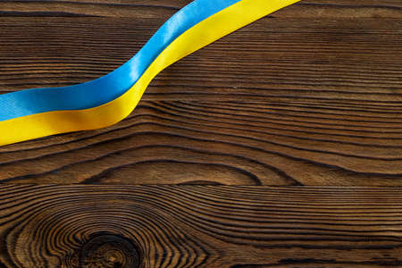 Yellow and blue ribbon - color of Ukrainian flag