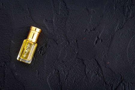 Close up of Arabian perfume - essential oil in bottle