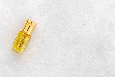 Close up of Arabian perfume - essential oil in bottleの写真素材