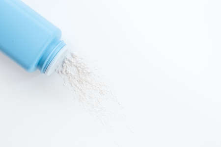 Baby talcum powder in container. Skin care cosmeticの写真素材