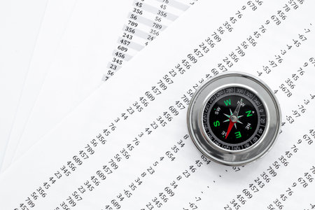 Compass navigates to resume business growth in the economic crisisの写真素材