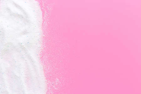 White washing powder background. Laundry day mock upの写真素材